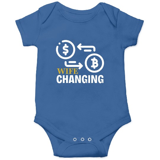 Black and Gold Wife Changing - Bitcoin Onesies