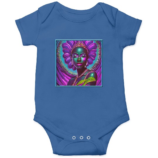 African Goddess Violet Nurturing Me - 1 Onesies