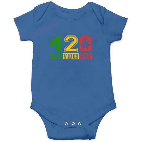 Witty 420 GoodVibes Herb Weed Marijuana Design Onesies