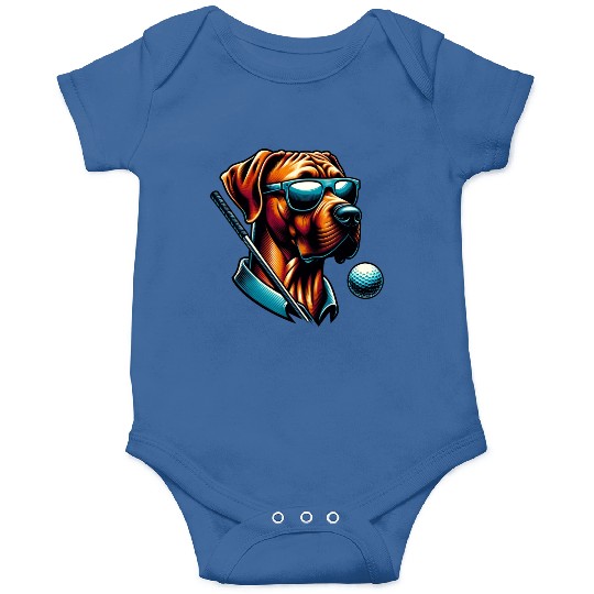 Rhodesian Ridgeback Golfer Golf Course Dog Owner Onesies