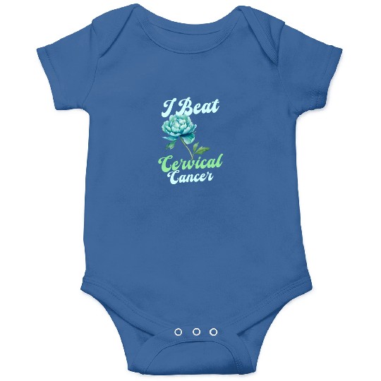 Cervical Cancer Awareness I Beat Cervical Cancer Onesies
