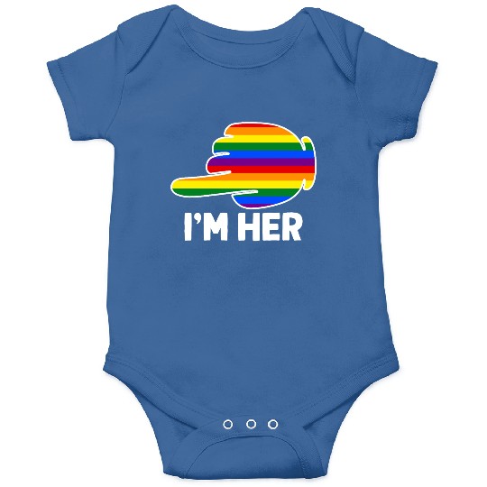 I'm Hers Rainbow Lesbian Couple Funny LGBT Pride Onesies
