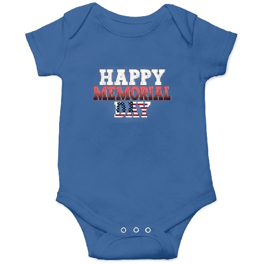Patriotic Memorial Day Flag Design Onesies