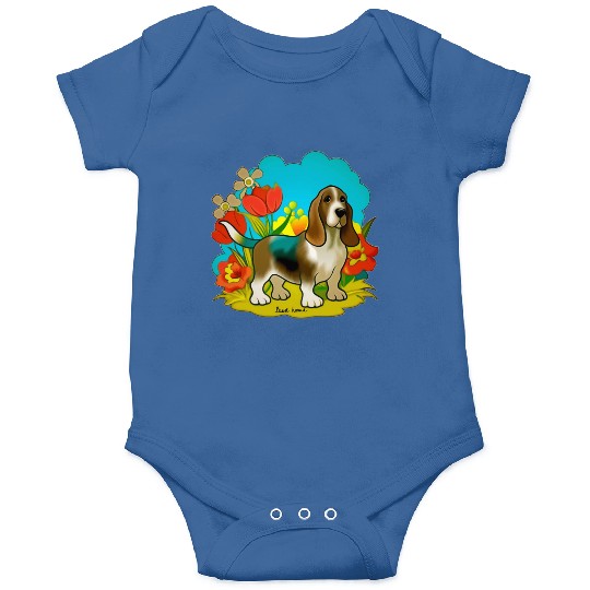 A sweet basset hound dog Onesies