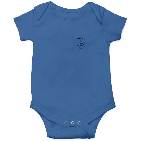 Bitcoin Silhouette Pocket Currency Store Onesies