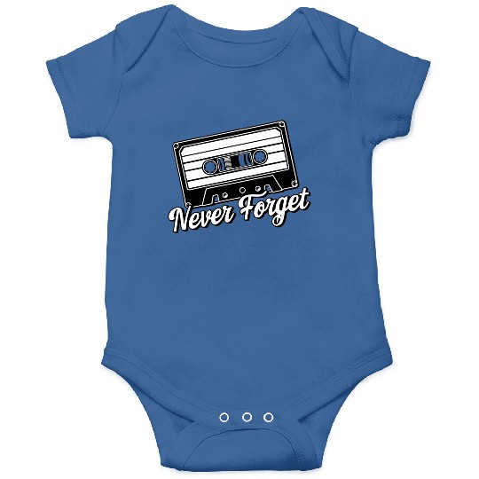 a cassette tape never forget 2 Onesies