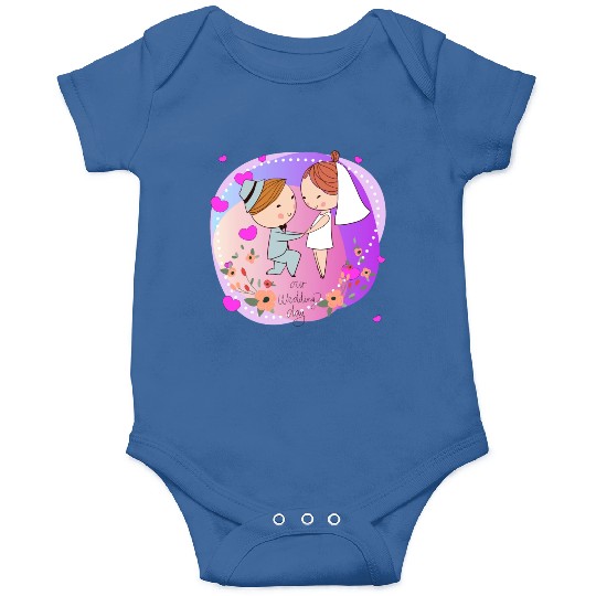 Funny Cute Bride Happy Kawaii In Wedding Day Love Onesies