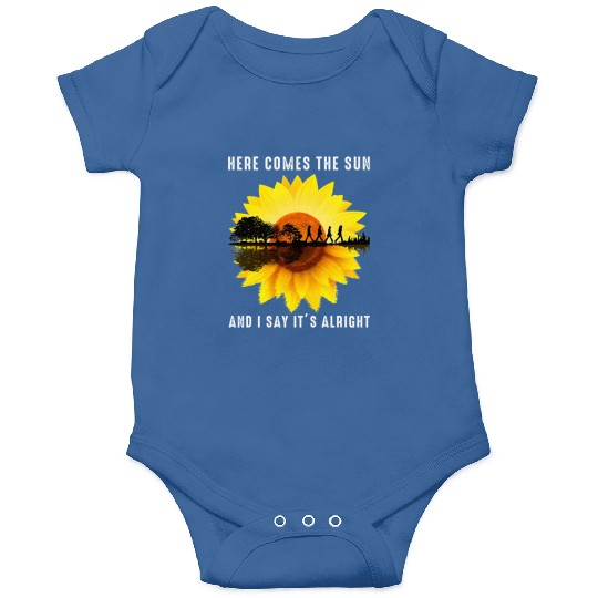 Here Comes The Sun And I Say It's Alright Guitar Onesies