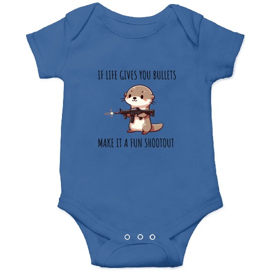 Machine Gun otter Onesies