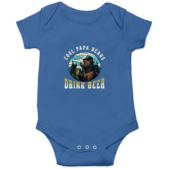 Cool Papa Bears Drink Beer Onesies