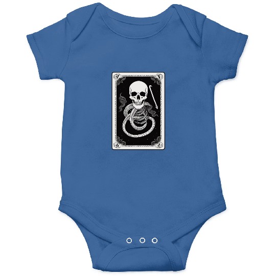 Skull Tarot Card Reader Astrology Occult Onesies