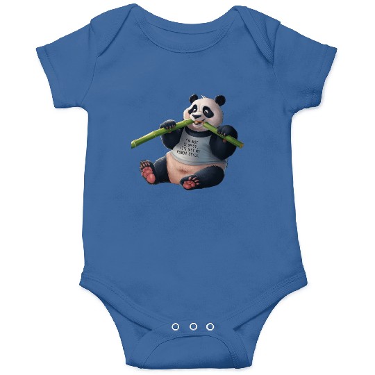 Panda Paradise: Serene Panda Enjoying a Bamboo Fea Onesies