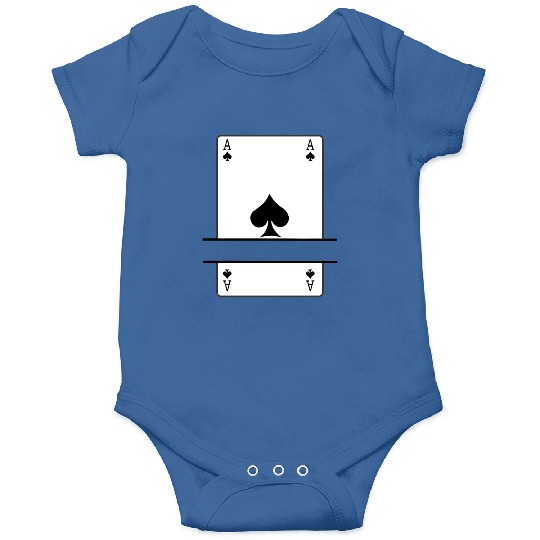 Playing card ace of spades with banner space Onesies