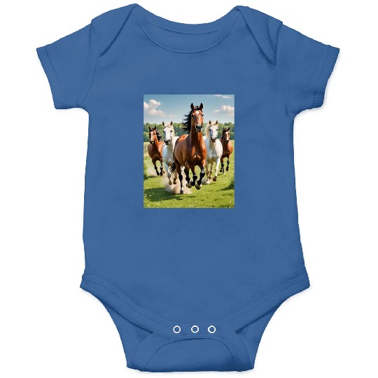 Horse racing competition. Onesies