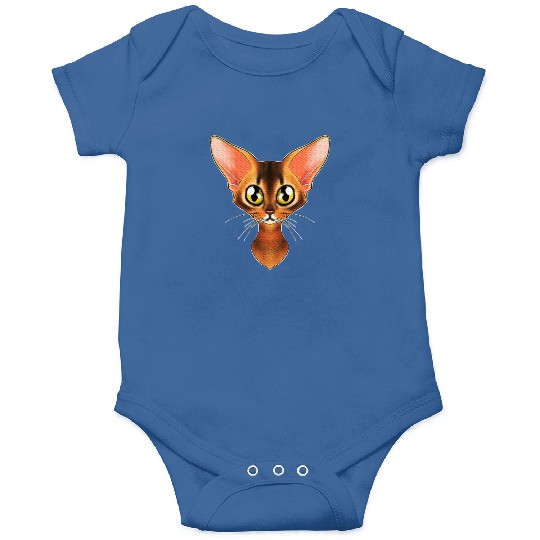 Cat Lover I Cat Face I Abyssinian Cat Onesies