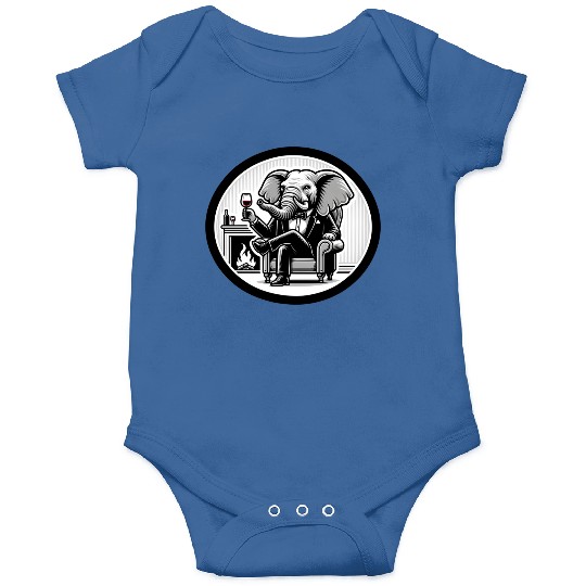 Elegant Elephant Pachyderm in Suit Onesies