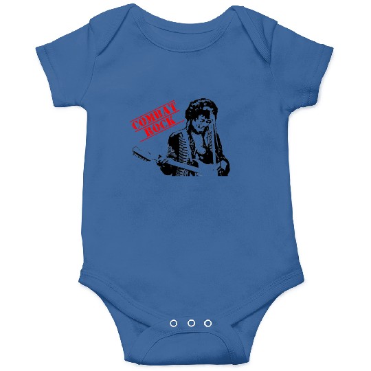 Psychedelic combat rock guitar player funny Onesies