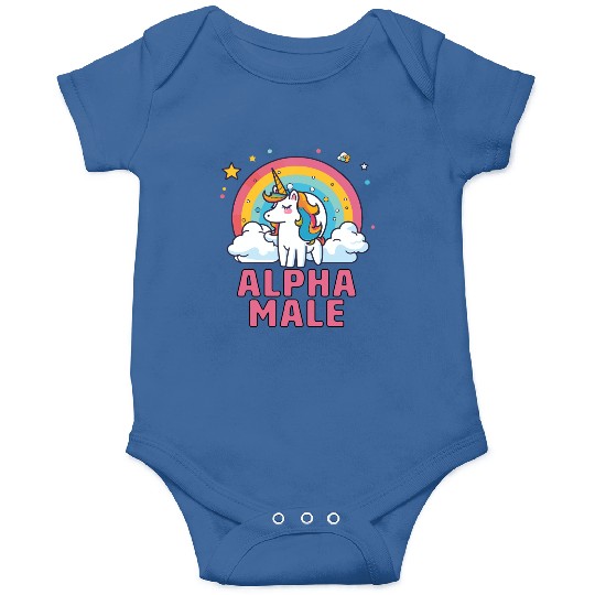 Alpha Male Unicorn Rainbow Onesies