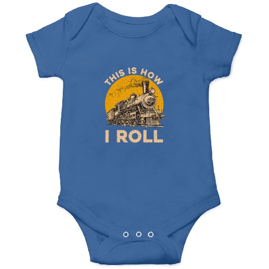 Cool Train Art Railroad Crossing Train Lover Onesies