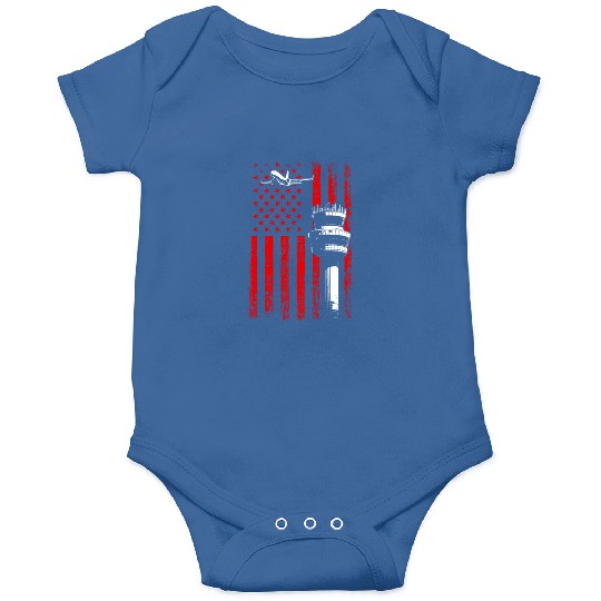 American Flag US, air traffic controller Onesies