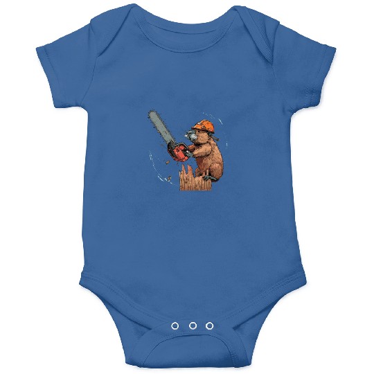 Beaver Lumberjack Chainsaw Onesies
