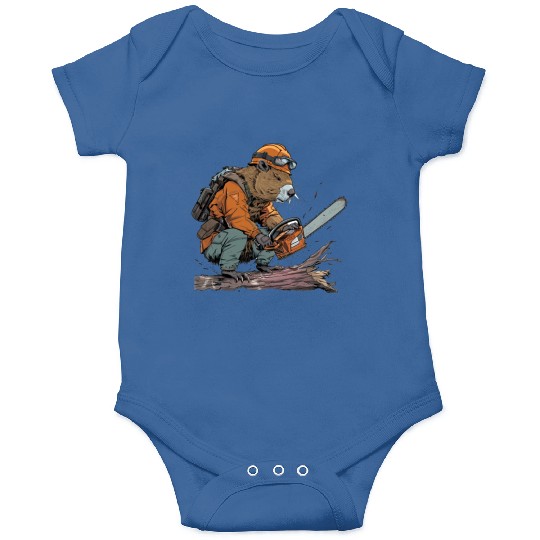 Beaver Lumberjack Chainsaw Onesies