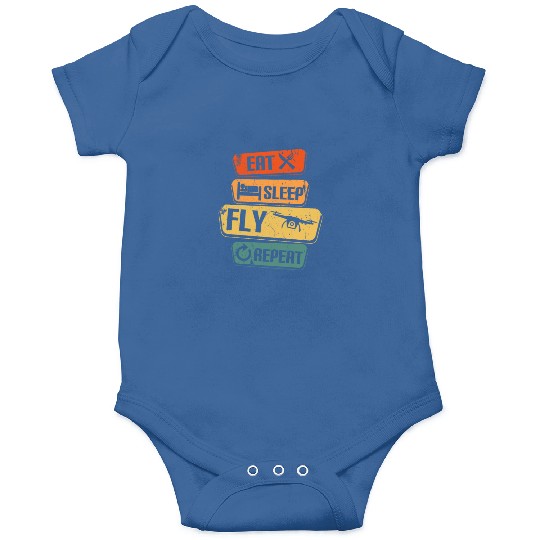 Quadcopter Eat Sleep Fly Repeat Funny Drone Pilot Onesies