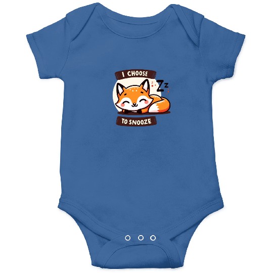 Choose To Snooze Cute Sleeping Fox Onesies