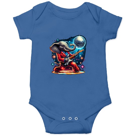Disco Ball Guitar Elephant Onesies