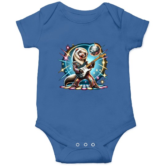 Disco Ball Guitar Ferret Onesies
