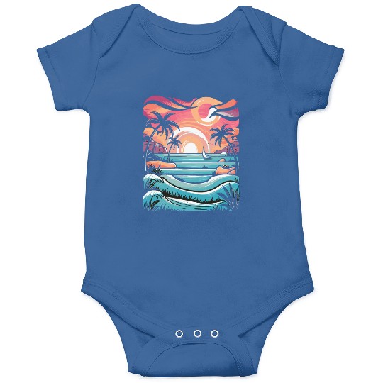 Azure Embrace Mediterranean Dreamscapes Onesies