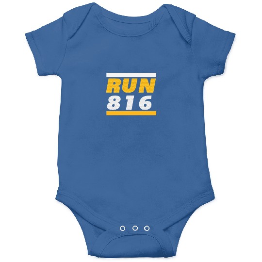 "RUN 816" Bold Athletic Runners fitness enthusiast Onesies