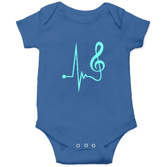 Music Clef Note Violin Treble Sound Pulse ECG Onesies