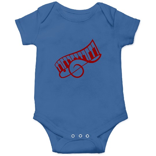 Music Clef Note Keyboard Piano Keys Party Treble Onesies