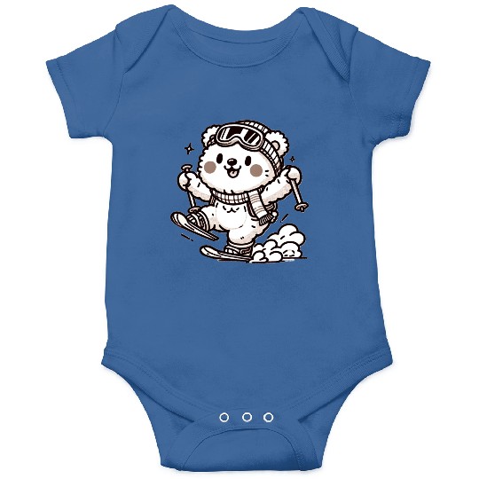 Cute Skier Bear Onesies