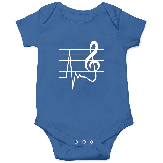 Music Clef Note Violin Treble Sound Pulse ECG Onesies