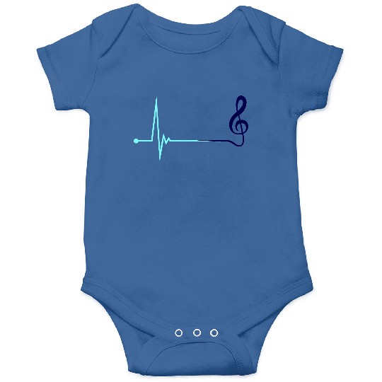 Music Clef Note Violin Treble Sound Pulse ECG Onesies