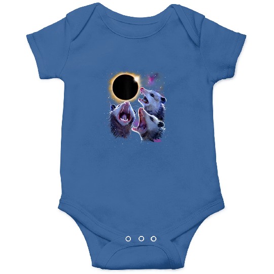 Opossums Howling Eclipse Possum Onesies