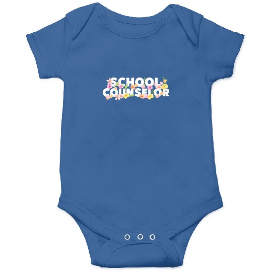 School Counselor Flower Floral Onesies