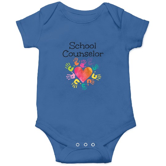 School Counselor Heart Onesies