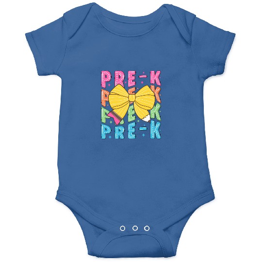 Retro Coquette Pre-K Teacher Student Funny Back To Onesies