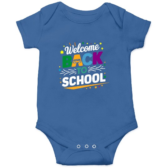 Welcome Back To School Bus Happy First Day Of Scho Onesies