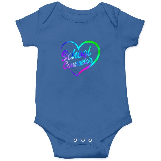 School Counselor Heart Watercolor Onesies