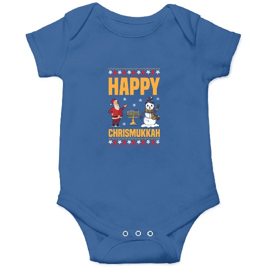Happy Chrismukkah Funny Hanukkah Christmas Santa Onesies