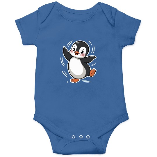 Happy Dancing Penguin Cartoon Design Onesies