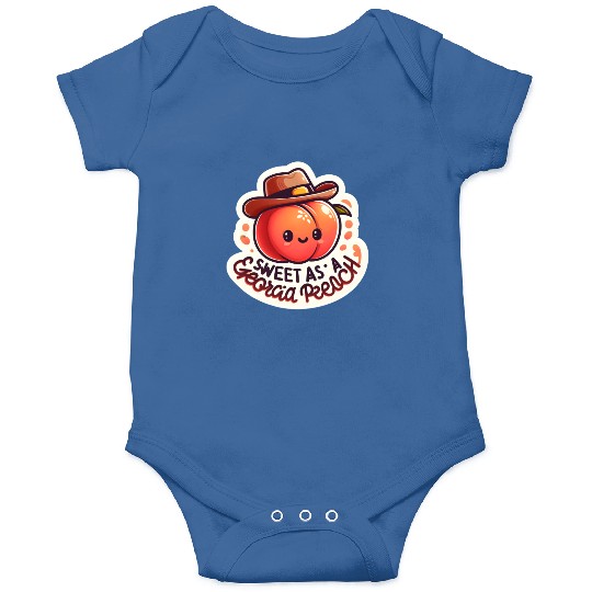 Sweet as a Georgia Peach Sticker Onesies