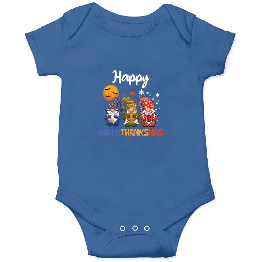 Happy Hallothanksmas Halloween Thanksgiving Gnome Onesies
