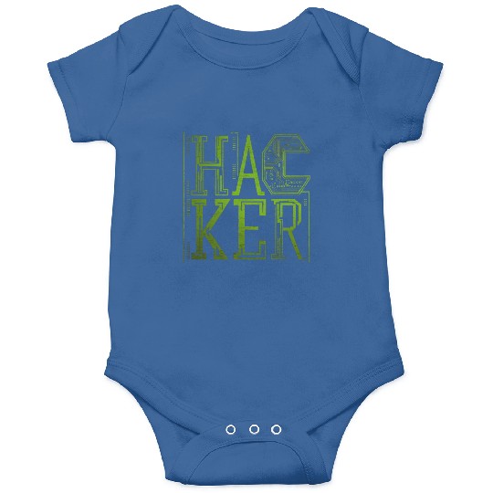 Futuristic Digital Hacker Typography Onesies