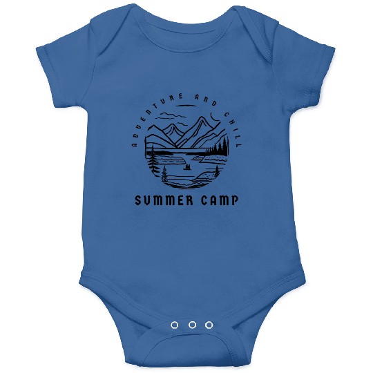 Adventure and Chill Summer Camp Mountain Onesies