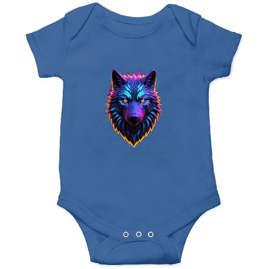 Wolf logo , rising from fire Onesies